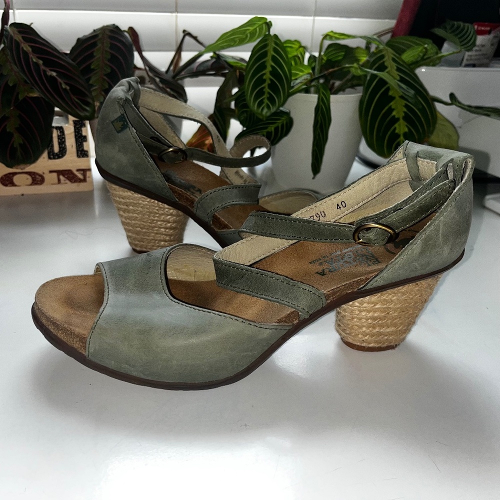 El Naturalista Light Blue Suede Heels 40. OBO